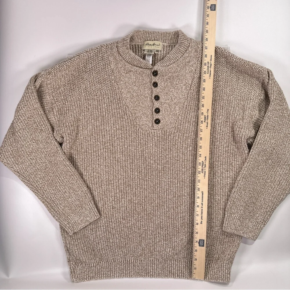 Eddie Bauer Men’s Vintage Made In USA Henley Sweater Large - Picture 11 of 11